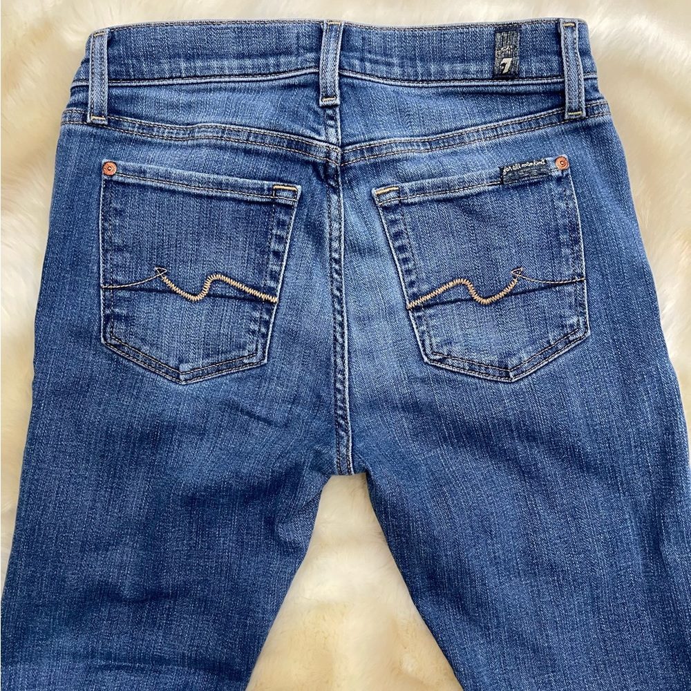 7 For All Mankind Blue Jeans Size 24 Boot Cut RN 115561 CA 56266